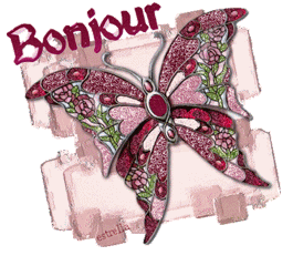 Gif animé bonjour papillon